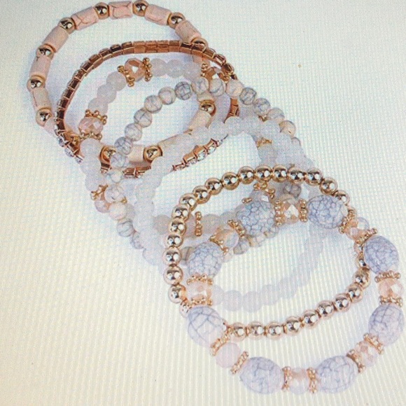 Natural Multibead Stackable Bracelets - Picture 3 of 4